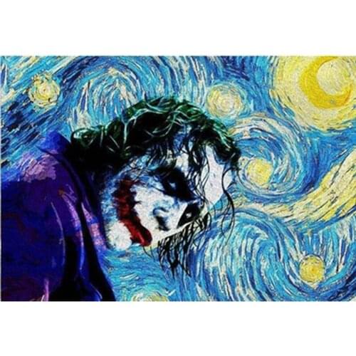 Painting By Numbers DIY Dropshipping Big size Star horror clown Figure Canvas Room Decoration Art picture Child Gift