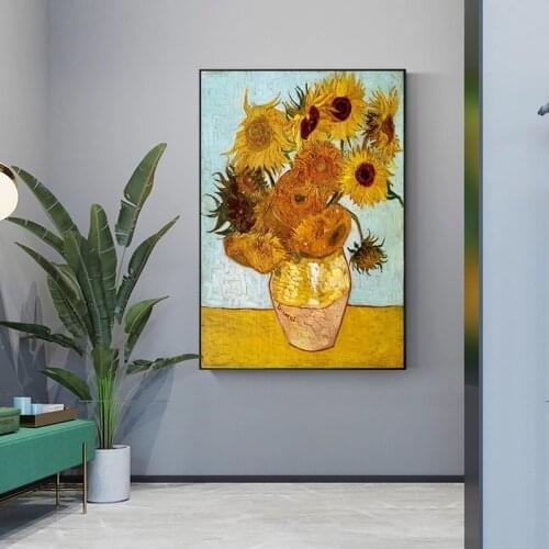 Famous Paintings By Van Gogh Canvas Painting Flowers Posters and Prints Wall Art Picture for Living Room Home Decoration Cuadros