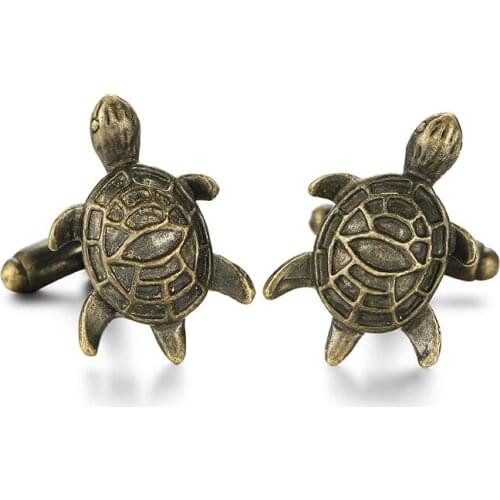 Mens fashion classic retro styling Cufflinks animal bronze tortoise Cufflinks