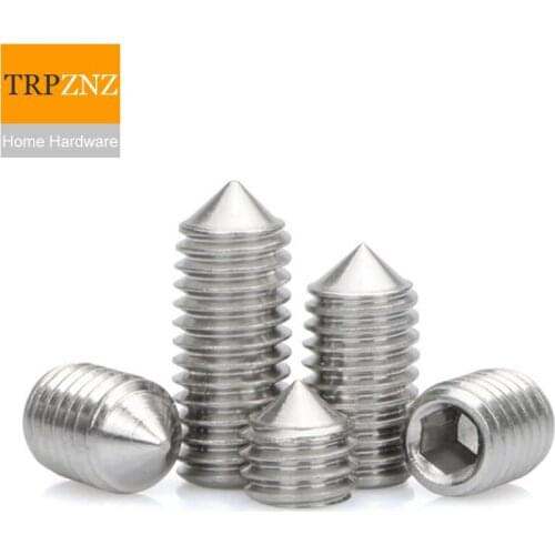 304 stainless steel inner hexagon Tip set screw Pointed headless wire antirust High hardness Not deformed