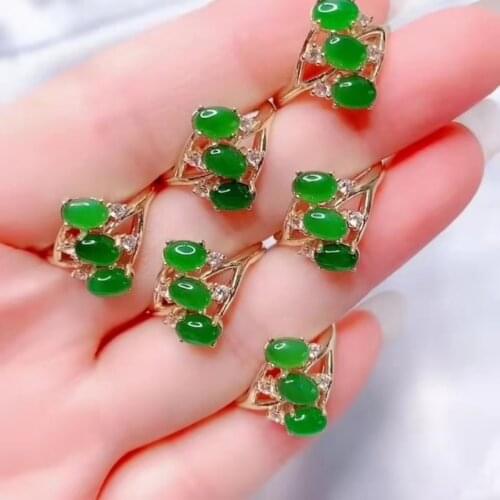 Natural hetian jade ring 925 silver Jasper ring jewelry lucky stone jade finger ring women jade jewelry ring