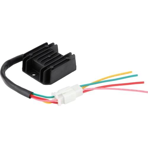 Brand New 4 Wires Aluminum Voltage Regulator Rectifier for Motorcycle Boat Motor ATV GY6 50 150cc Scooter Black