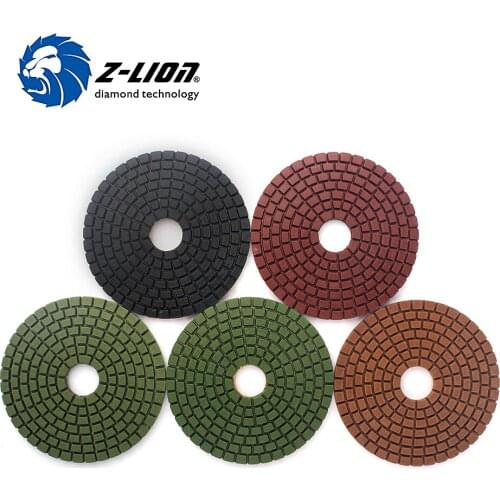 Z-LION 3pcs 5pcs New Diamond Flexible Polishing Pad 100mm Marble Granite Tile Grinding Pad Quality Wet Use Diamond Abrasive Tool