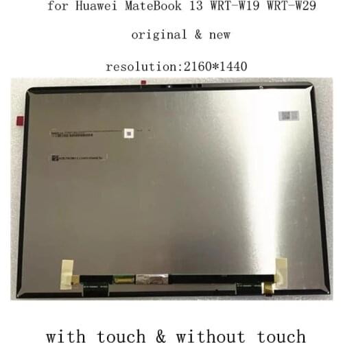 Original 13-inch notebook IPS LCD screen For Huawei MateBook 13 WRT-W19 WRT-W29 2160x1440 resolution UHD