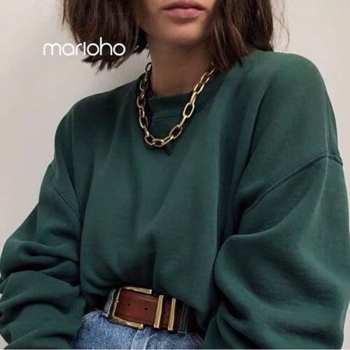 Hip Hop Style Golden Color Personality Chokers Necklace Punk Popular Metal Geometric Thick Chain Collar Necklace Simple Women