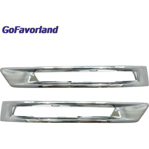 Pair Front Chrome Bumper Fog Light Grille Cover Left Right 2048853974 2048854074 For Mercedes Benz GLK 2014 2015 2016