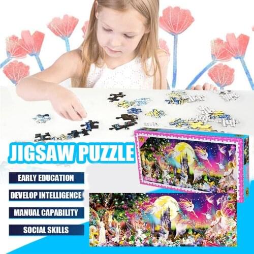 Adults Jigsaw Puzzles 1000 Piece Paper Large Landscape Puzzle Game Interesting Educational DIY Assemble Toys 35.6x13.6 Inch Jul8