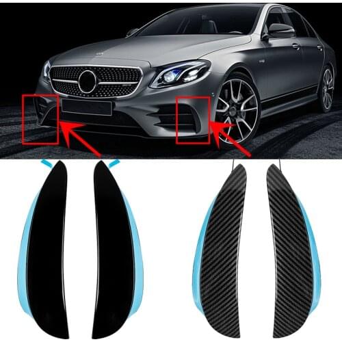 Pair Front Bumper Fog Lamp Air Vent Cover Trim for Mercedes W213 C238 E180 E200 E220 E250 E300 E43 E53 AMG 2016 2017 2018 2019