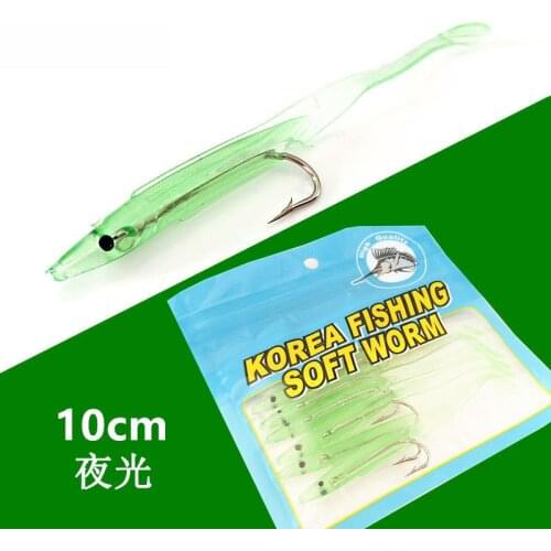 Raglou Eel Soft Lures 6pcs 2.5g/100mm Artificial Bait Sea Bass Fishing Tackle Wobblers Shad Bait Peche Predator Crankbait Pva