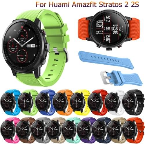 22mm silicone band for Samsung Galaxy Watch 46mm/Gear S3 Frontier/Huawei Watch GT GT2 46mm/Huami Amazfit GTR 47mm correa strap