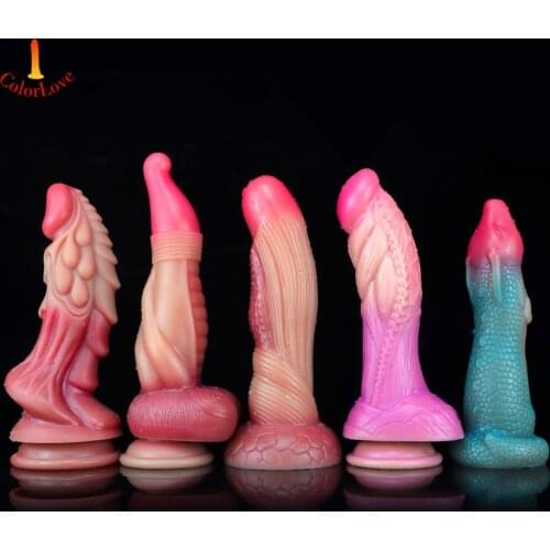 Sex Toys Colorful Penis Long Dildo Simulation Dildos Anal Plug Female Male Butt Plug Animal Dick woman Masturbate Erotic Shop