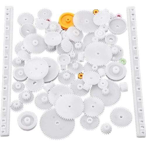 75pcs Type PC Crown Gear Single Double Reduction Worm Wheel Up Small Parts DIY Gear For Robot Smart car