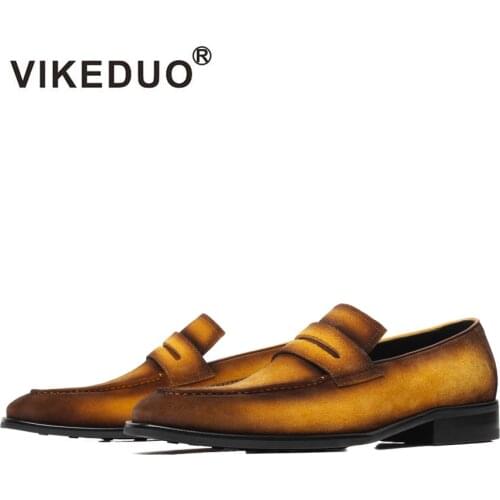 VIKEDUO Penny Loafers For Men