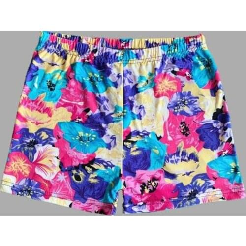 YSDNCHI Women Stretch Workout Floral Printed Summer Shorts New Ladies Polyester Leopard Fashion Casual Fitness Shorts