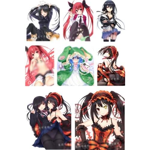 1pcs Anime Cartoon DATE A LIVE Tokisaki Kurumi Printed Suitcase Stickers Cosplay Prop Travel Luggage Decor Decals for Women Men
