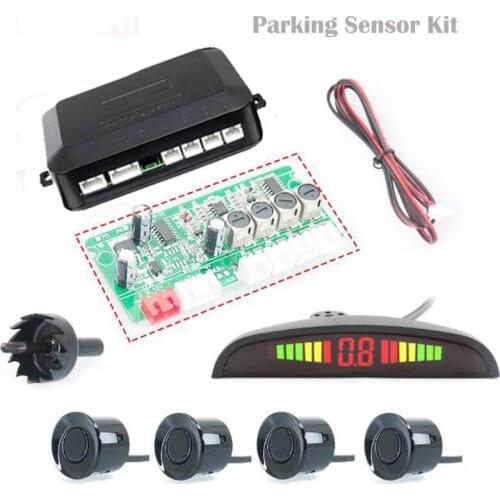 2020 Multi Optional Car Parking Sensor Kit LED Display Auto Parking Radar with 4 Sensors Reverse Backup Monitor Detector System