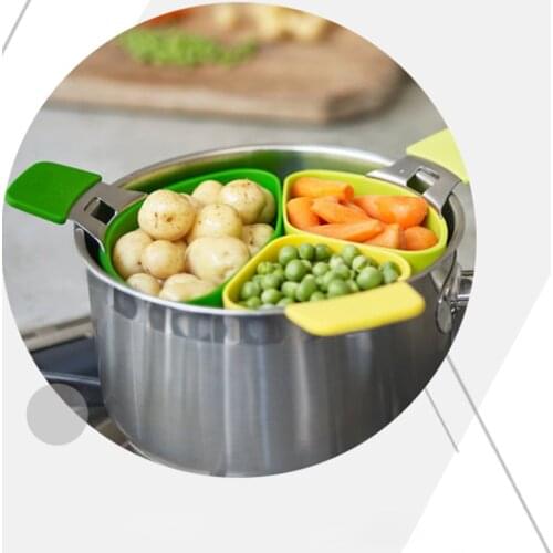 Dropshipping 3/Set Kitchen Steamer Basket Steamer Vegetable Instant Cooker Multifunctional Kitchen Accessories Cookware