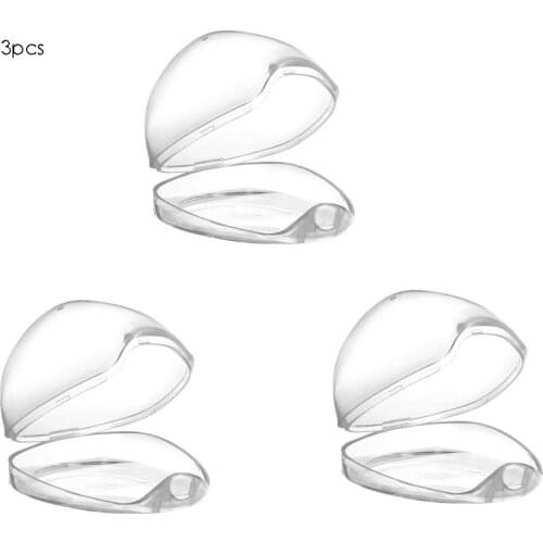 3pcs/set All-In-One Silica Gel Pacifier With Storage Box Portable Dustproof Transparent Pacifier Storage Box Travel Storage Box
