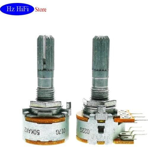 3PCS Original Japan ALPS RK16-25MM 50K 100K 100KAX2 50KAX2 Hifi Audio Dual-unit Rotary Potentiometers