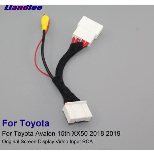 30 Pins Car Rear View Camera RCA Adapter Wire For Toyota Avalon 15th XX50 2018 2019 Auto Original Connector Cable