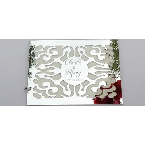 A4 /B5 Wedding Signature Guest Book Personalized Couples Custom Mirror fingerprint Shower Gift White Blank Scrapbook Party Favor