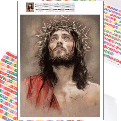 Diamond Painting Religious Full Square Round Jesus Holy Light Character 5D DIY Embroidery Complete Kit Mosaic Home Decor Gift