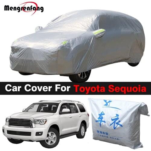 Car Cover For Toyota Sequoia Outdoor Anti-UV Sun Shade Rain Snow Ice Prevent Dustproof SUV Cover