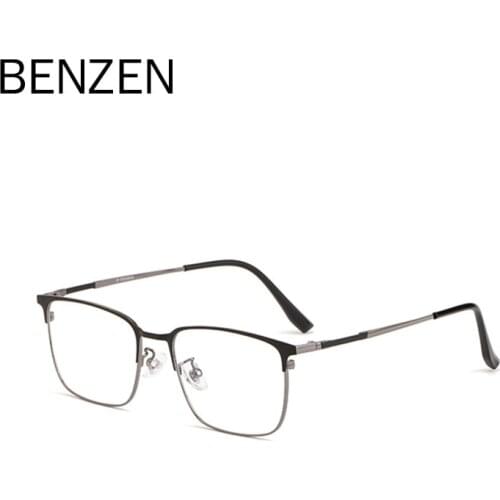 BENZEN β Titanium Glasses Frame Men Ultralight Square Male Classic Full Optical Prescription Eyeglasses Frames Eyewear 5262