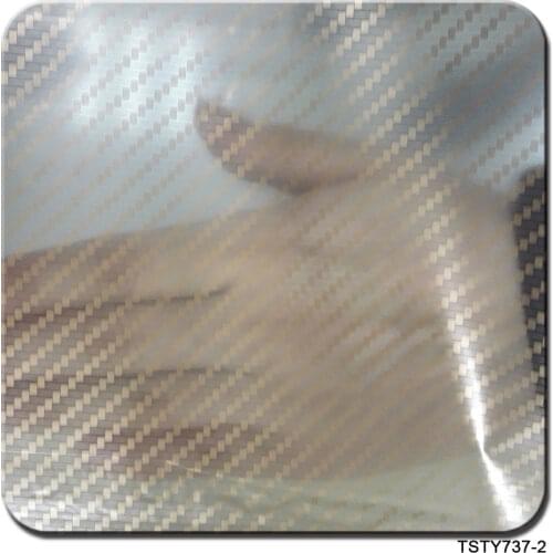 Free shipping 0.5mX2m/10m gold and transparent carbon fiber hydrographic film TSTY737-2 transfer water transfer