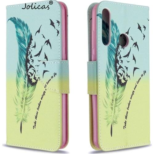 Smart Phone Covers For armor Huawei Y6P Little Bird PU Leather Book Wallet Phone Case sFor Caso Huawei estojo Y6P Wonderful bag