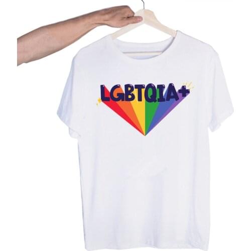 Lgbt Bag Tshirts Men Shirt Harajaku Mens Clothing Summer Streetwear Casual Loose Print Tee Short Sleeve Tops