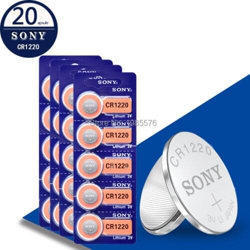 20PCS FOR SONY Original CR1220 Button Cell Battery For Watch Car Remote Key cr 1220 ECR1220 GPCR1220 3v Lithium Battery