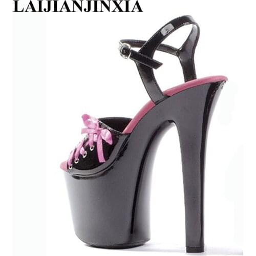 LAIJIANJINXIA 2017 Sexy 17cm High-Heeled Sandals Nightclub Dance Shoes Pole Dancing Shoes Model High Heels Womens Shoes G-082