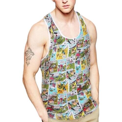 Novelty Print Men Tank Tops Cotton Sleeveless Gay Man Singlets Undershirt Hip Hop Casual Streetwear Shirt Vest Casual Clothing