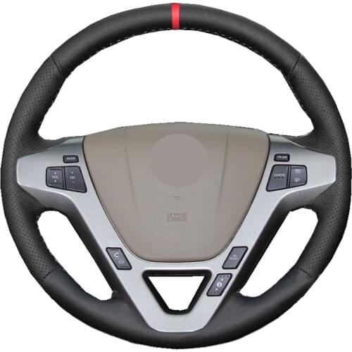 Hand Sewing Car Steering Wheel Cover Wrap Non-slip For Acura MDX 2007 2008 2009 2010 2011 2012 2013 Braid on the Steering wheel