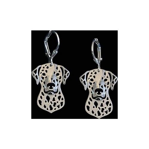 Wholesale Handmade Cartoon Dalmatian dog Earring jewelry golden color plated Dalmatian Earring 12pair/lot