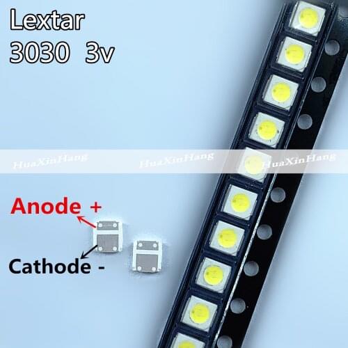 1000PCS/LOT Original For Lextar LED Backlight TV High Power LED DOUBLE CHIPS 1W 3V 3030 Cool white 3030V7 TV Application