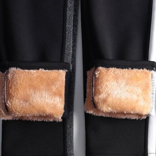 Lambskin Thicker Elastic Waist Pants Loose Large Size Solid Color Cotton Harem Pants Women Casual Warm Trousers S-5XL