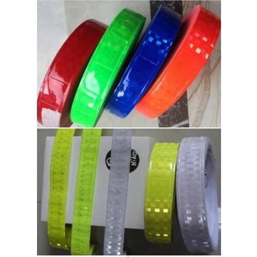 2.5CM Resistance Cold Reflective Square Flashing Lattice Tape Highlighting Night Warning Sewing For Clothing Garment Accessories
