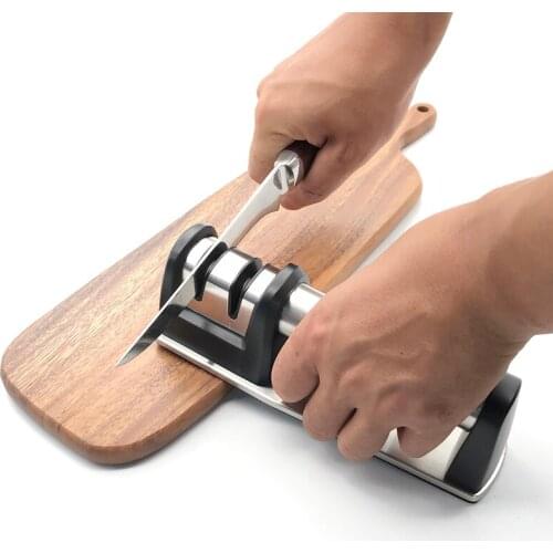 Two-hole Knife Sharpener Diamond Coated&Fine Rod Knife Shears and Scissors Sharpening stone System Stainless Steel Blades