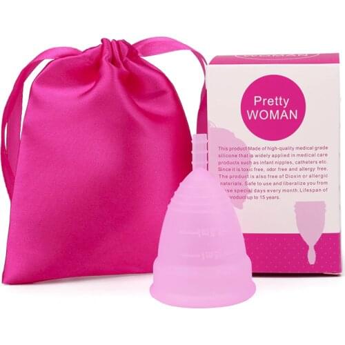 Feminine hygiene menstrual cup Medical Silicone Menstrual Cup Lady women menstrual period cup coletor menstrual