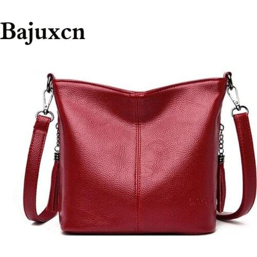 Brand high-quality womens bags luxury designer shoulder bags trendy tassel messenger bags simple handbags, 2021 new red