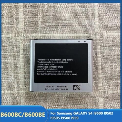Original Replacement Phone Battery B600BC For Samsung GALAXY S4 I9500 I9502 I9505 I9508 I959 B600BE B600BU NFC 2600mAh