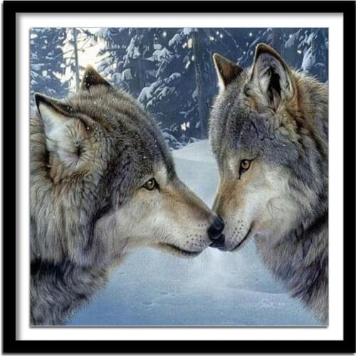 Diamant painting 5d diy diamond painting full square Diamond embroidery animals wolf diamond round new arrivals 472DD