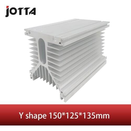 Y shape 150*125*135mm Aluminum three Phase Solid State Relay SSR Heat Sink for less than 210A