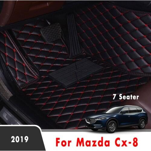 LHD For Mazda Cx-8 2019 (7 Seater) Car Floor Mats Car Accessories Decoration Covers Auto Leather Carpets Waterproof Anti Dirty