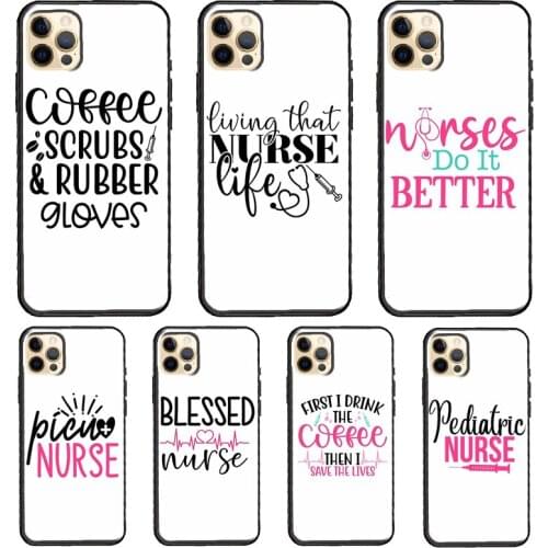 NURSING NURSE INSPIRED MEDIC Funda Case For iPhone X XR XS MAX 12 Mini 11 Pro Max 5S 6S 8 7 Plus SE 2020 Cover Shell