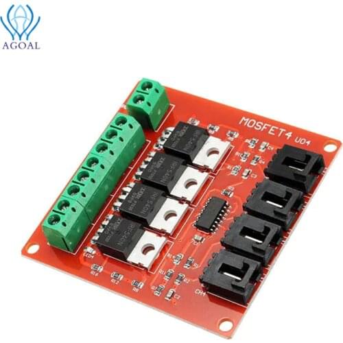 Four Channel 4 Route IRF540 MOSFET Button Switch Module For Motor Drives Lighting Dimmer