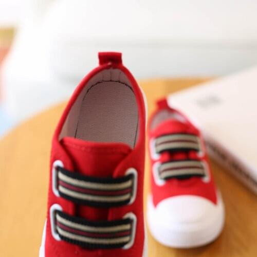 New Style Childrens Canvas Shoes Korean Plate Shoes Boys and Girls White Shoes Solid Soles Do Not Open Glue Shoes for Girls