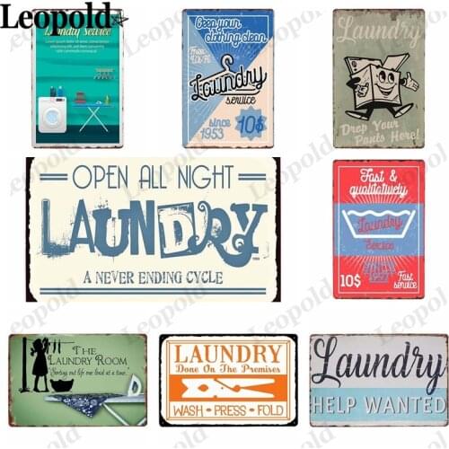 Comic Style Metal Poster Vintage Girl Laundry Alphabet Plaque Bar Club Home Laundry Room Decoration Board 20X30Cm